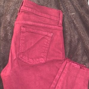 Burgundy skinny jeans